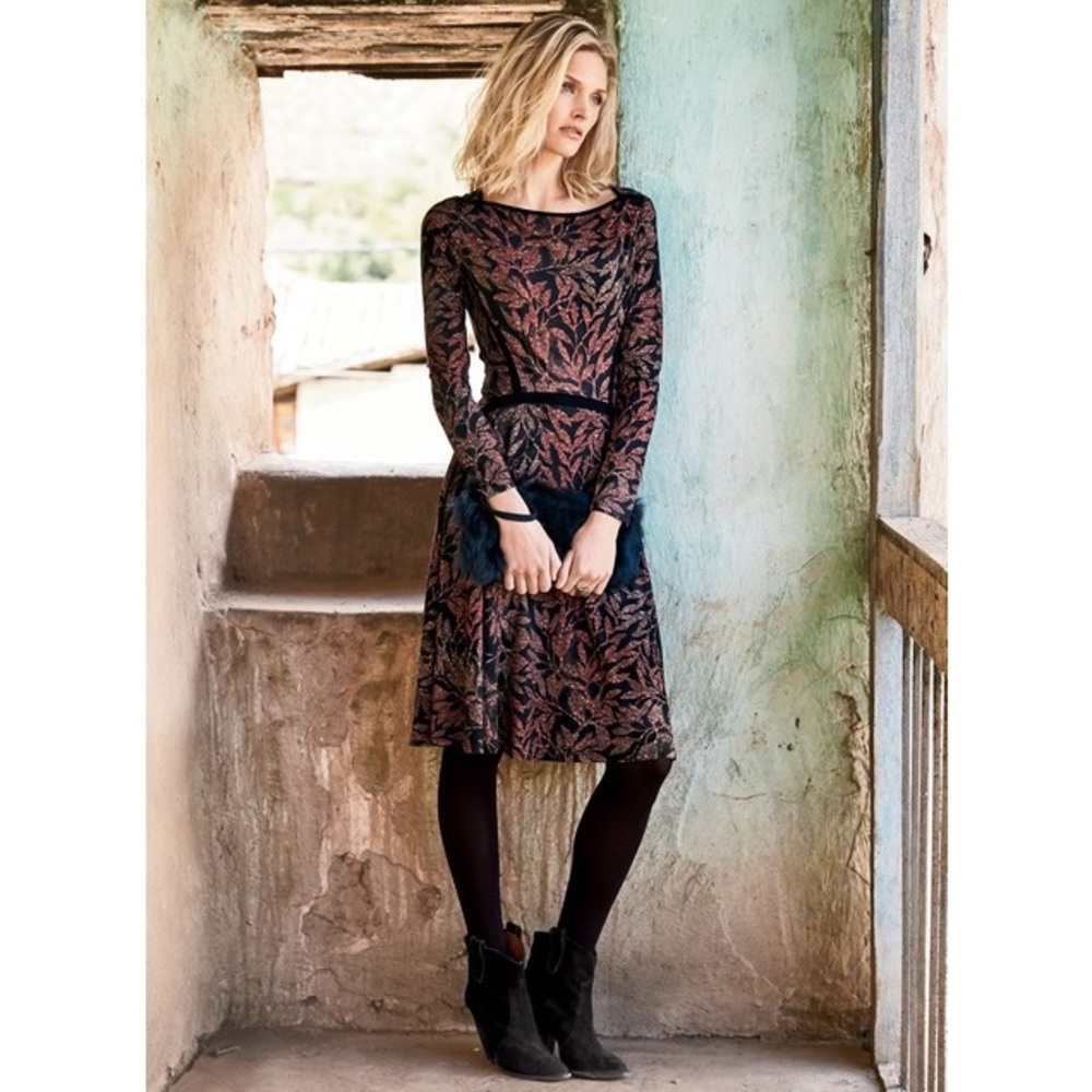 Peruvian Connection Delilah Dress Black Red Size Medium